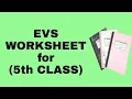 EVS Worksheet Class 5th