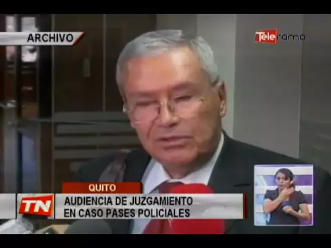 Audiencia de juzgamiento en caso pases policiales