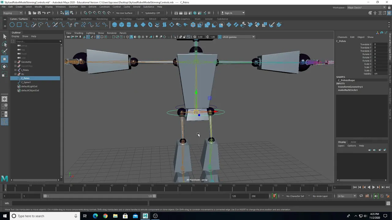Robot Rigging Part 05 Controls Setup