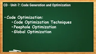 7 1 - Code Optimization