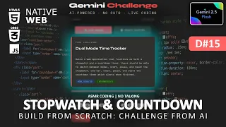 ASMR Coding Build Stopwatch Countdown in One App from Scratch Challenge from AI