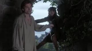 جيمي لانيستر يرمي بران ستارك من البرج قيم اوف ثرونز الحلقة الأولى من الموسم الأول مترجم 