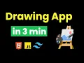 I BUILD DRWAING APP IN 3 MIN USING JAVASCRIPT TAILWIND CSS HTML