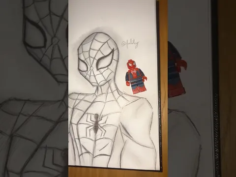 🕷️❤️DESENHEI O HOMEM ARANHA HYPADO!!🔥 #spiderman #homemaranha #shorts