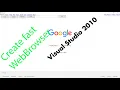 HOW to create WebBrowser in Visual Studio 2010