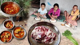 MUTTON Curry Cooking and Eating Village Style || Village Cooking ||Village Food