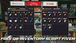 Free Redesigned QB-Inventory Script for FiveM Simple Clean UI QBcore Framework