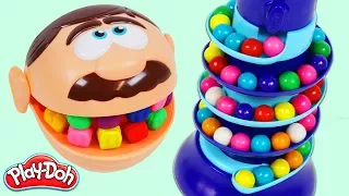 Download Feeding Mr. Play Doh Head Rainbow Gumballs from Dubble Bubble Candy Dispenser! MP3