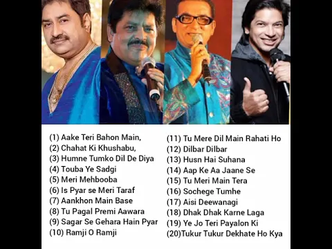 Download MP3 Nonstop Hindi Hit Songs | 90s | Kumar Sanu, Udit Narayan, Shaan, Sonu Nigam, Abhijeet | Love Songs |