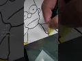 How to draw glitch effects Bart Simpson