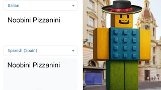 Noobini Pizzanini in different languages meme