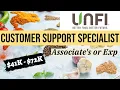 with UNFI Customer Support Specialist 41K - 72K APPLY TODAY Associate s or Exp