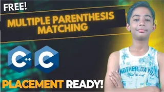 Multiple Parenthesis Matching Using Stack With C Code