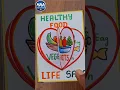 Healthy Food and Unhealthy Food Project Drawing