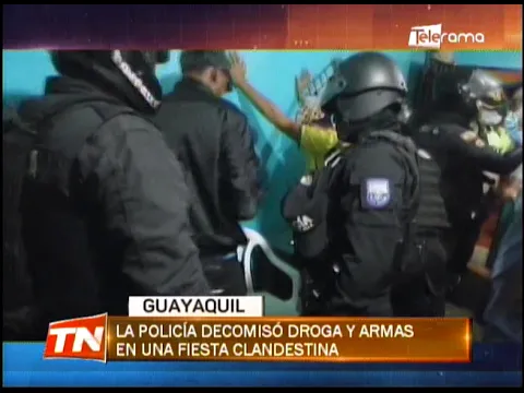 La policía decomisó droga y armas en una fiesta clandestina