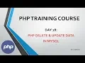 Day18 PHP Delete and Update Data in MySQL