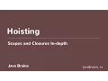 Scopes and Closures In-depth 15 - Hoisting