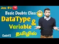 Java Data Types and Variables Explain Clear All Your Doubts Tamil Java Beginners Series CodeV2