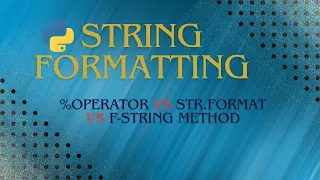 Comparison of string formatting operator vs str format vs f - string Coding through visuals