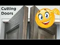 Cutting Bifold doors solid core