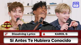 Does SANTOS BRAVOS know Si Antes Te Hubiera Conocido? 💃🎤 | Get On The Mic! | KAROL G, KATSEYE