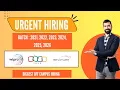 Biggest Off Campus drives Wipro ZOHO Revature Batch 2021-2026 Jobs for freshers