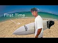 I went surfing at ALA MOANA for the FIRST time POV SURF