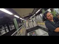Manhattan bound Flatbush Ave bound Express R142 5 trains entering Atlantic Ave Barclays Center