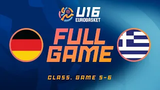 LIVE - Germany v Greece FIBA U16 EuroBasket 2026 Class Game 5-6