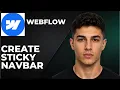 Webflow How To Create A Sticky Navbar Step By Step Beginner Tutorial 2026