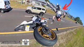 Extreme Motorcycle Crashes & Chaos moments on GoPro | CrashBanditoNL