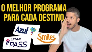 Para onde viajar usando SMILES, LATAM PASS E AZUL