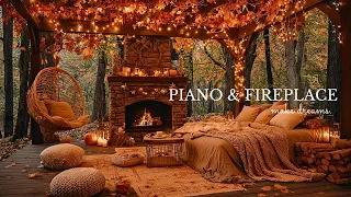 Piano By The Hearth Warm Fire Crackle For Relaxation Work Calm Focus 