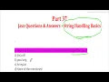 String Handing Java Language MCQ for Interview Placement Exam