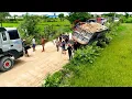 Download Lagu Incredible NEW Mix! Expert Operating Of Recovery 25.5T Dump Truck Landslide Failed Sinking