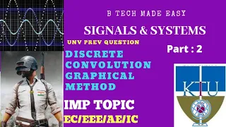 Discrete Convolution Graphical Method Univ question solved Signals Systems PCECT402 Mod 1