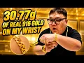 916 Mega Hollow Cowboy Bracelet Thick Gold Look Without the Solid Price