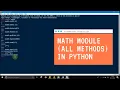 Import Math Module All methods in Python Full Python Beginner Course