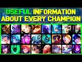 Useful Information About EVERY League of Legends Champion