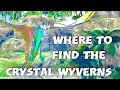 Where to find the crystal wyverns spawn locations for crystal isles