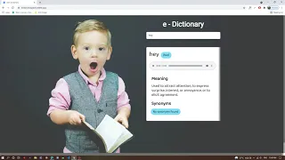 Dictionary website using HTML CSS and JavaScript using API