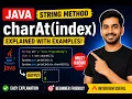 360 charAt index predefined method of String class in Java Selenium Java 2026