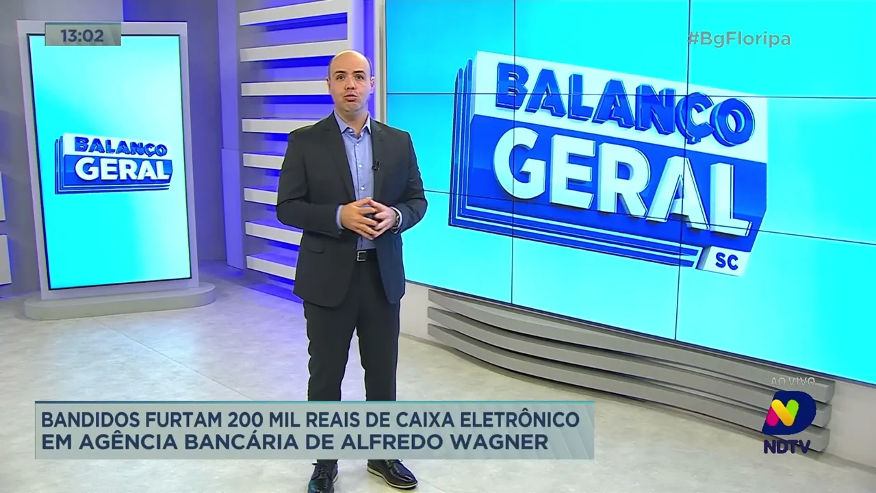 Bandidos furtam 200 mil reais de caixa eletrônico em agência bancária de Alfredo Wagner