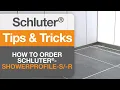 How to order the SHOWERPROFILE-S -R