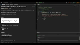 LeetCode Convert Binary Number in a Linked List to Integer Python
