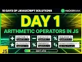 HackerRank 10 Days of JavaScript Day 1 Arithmetic Operators