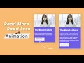 Read More Read Less Button with animation using JavaScript Only No Plugin No Library