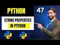 String Properties in Python Immutable Indexed Ordered Explained Python for Beginners