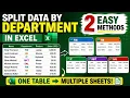 How to Split Excel Data into Separate Worksheets Automatically