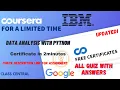 Data Analysis with Python week1-6 All Quiz Answers
